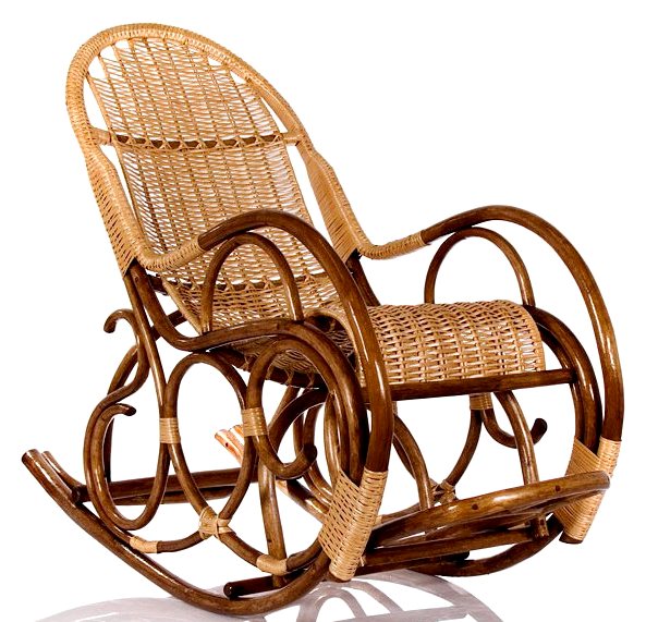 Плетеная мебель из ивы кресло качалка