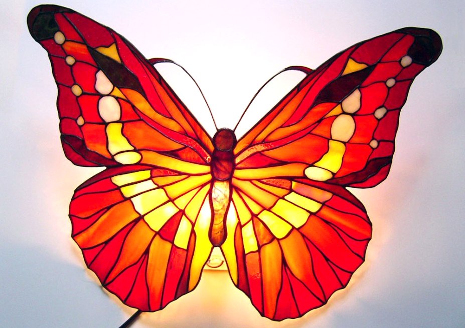 светильник бабочка Витражи тиффани