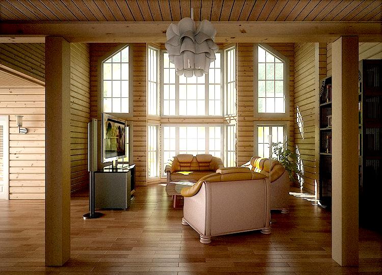 Особенности создания интерьера в деревянном доме