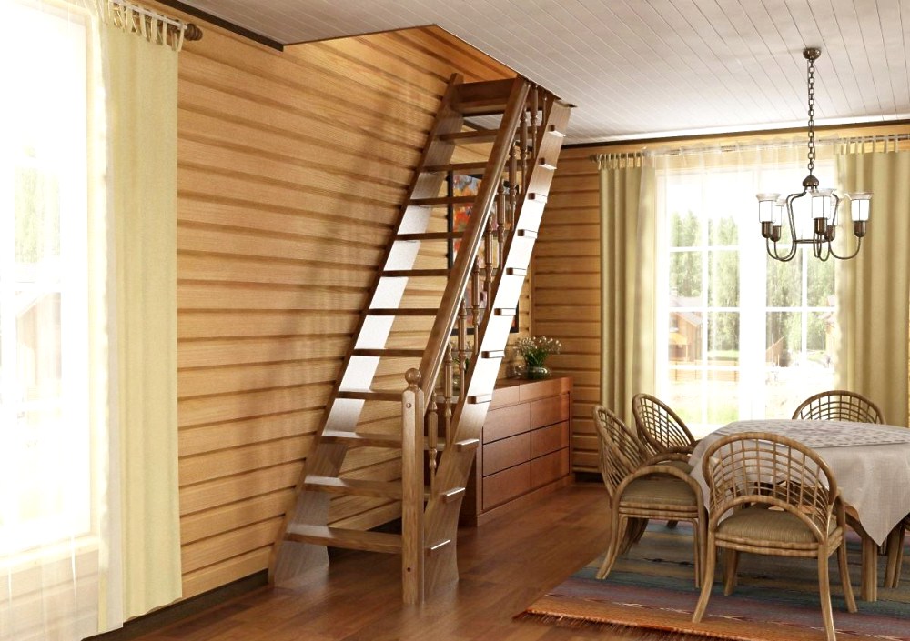 деревянная лестница в интерьере3