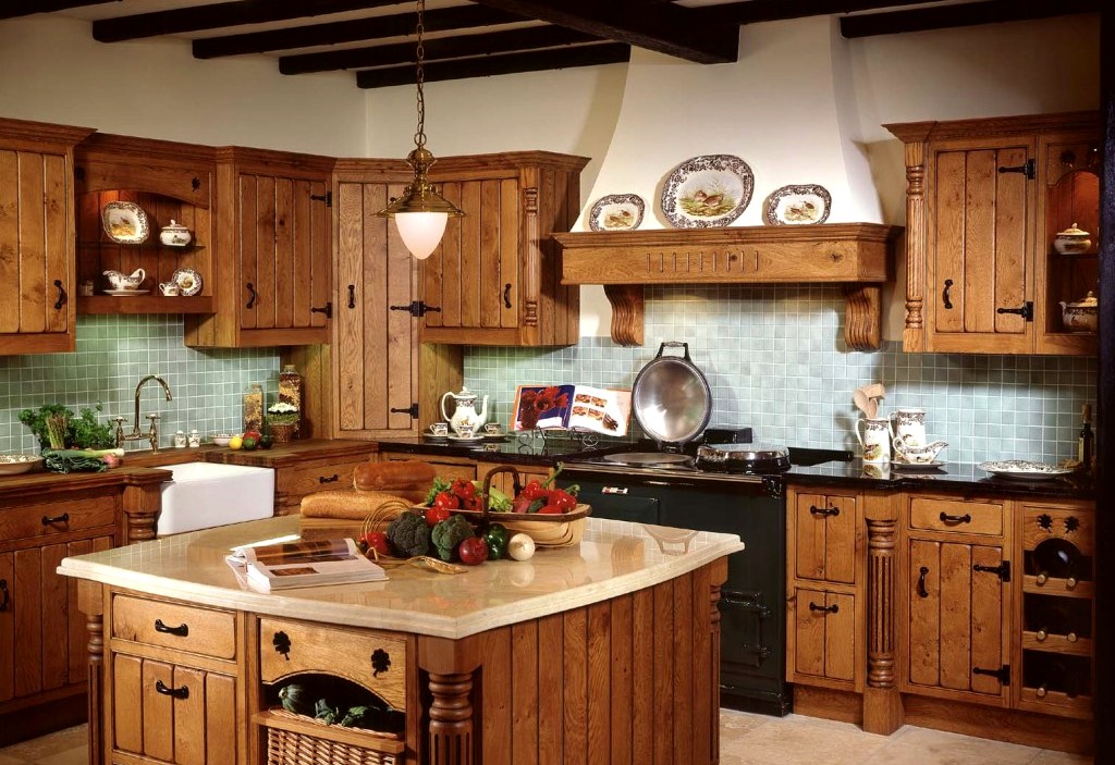 деревянные кухни фото